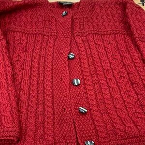 COPY - Red cable Carraig Donn 100% Pure New wool-M